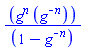 ``(g^n*``(g^(-n)))/``(1-g^(-n))