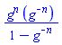 g^n*``(g^(-n))/(1-g^(-n))
