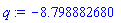 q := -8.798882680