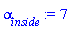 alpha[inside] := 7