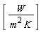 [W/(m^2*K)]