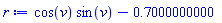 cos(v)*sin(v)-.7000000000