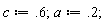 c := .6; a := .2