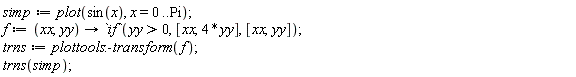 simp := plot(sin(x), x = 0 .. Pi);