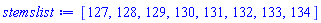 [127, 128, 129, 130, 131, 132, 133, 134]