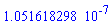 0.1051618298e-6