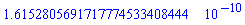 0.16152805691717774533408444e-9
