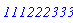 `111222333`