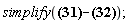 simplify((u(x, t) = 3*cos(42*x*Pi)*exp(-1764*Pi^2*t)+cos(x*Pi)*(65536*cos(x*Pi)^16-278528*cos(x*Pi)^14+487424*cos(x*Pi)^12-452608*cos(x*Pi)^10+239360*cos(x*Pi)^8-71808*cos(x*Pi)^6+11424*cos(x*Pi)^4-816*cos(x*Pi)^2+17)*(exp(289*Pi^2*t+3*t)-1)*exp(-289*Pi^2*t)/(289*Pi^2+3))-(u(x, t) = ((-65536*cos(x*Pi)^17+278528*cos(x*Pi)^15-487424*cos(x*Pi)^13+452608*cos(x*Pi)^11-239360*cos(x*Pi)^9+71808*cos(x*Pi)^7-11424*cos(x*Pi)^5+816*cos(x*Pi)^3-17*cos(x*Pi))*exp(-289*Pi^2*t)+(867*Pi^2+9)*cos(42*x*Pi)*exp(-1764*Pi^2*t)+65536*exp(3*t)*(cos(x*Pi)^16-(17/4)*cos(x*Pi)^14+(119/16)*cos(x*Pi)^12-(221/32)*cos(x*Pi)^10+(935/256)*cos(x*Pi)^8-(561/512)*cos(x*Pi)^6+(357/2048)*cos(x*Pi)^4-(51/4096)*cos(x*Pi)^2+17/65536)*cos(x*Pi))/(289*Pi^2+3)))