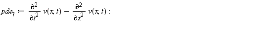 pde__7 := diff(v(x, t), t, t)-(diff(v(x, t), x, x))