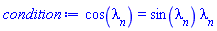 cos(lambda[n]) = sin(lambda[n])*lambda[n]