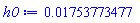 0.1753773477e-1