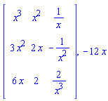 Matrix(%id = 18446744078324919462), -12*x
