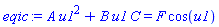 A*u1^2+B*u1*C = F*cos(u1)