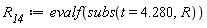 R__14 := evalf(subs(t = 4.280, R))