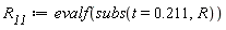 R__11 := evalf(subs(t = .211, R))