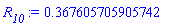 HFloat(0.36760570590574204)