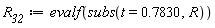 R__32 := evalf(subs(t = .7830, R))