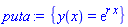 {y(x) = exp(r*x)}
