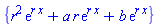 {r^2*exp(r*x)+a*r*exp(r*x)+b*exp(r*x)}