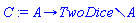 proc (A) options operator, arrow; `minus`(TwoDice, A) end proc