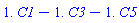 1.*C1-1.*C3-1.*C5