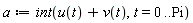a := int(u(t)+v(t), t = 0 .. Pi)
