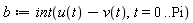 b := int(u(t)-v(t), t = 0 .. Pi)
