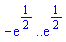 -exp(1/2) .. exp(1/2)