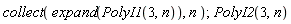collect(expand(PolyI1(3, n)), n); PolyI2(3, n)
