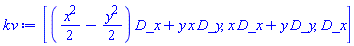 [_DG([["vector", M, []], [[[1], (1/2)*x^2-(1/2)*y^2], [[2], y*x]]]), _DG([["vector", M, []], [[[1], x], [[2], y]]]), _DG([["vector", M, []], [[[1], 1]]])]