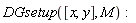 DGsetup([x, y], M)