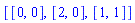 [[0, 0], [2, 0], [1, 1]]