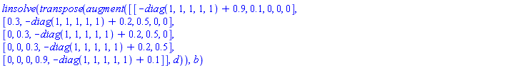 linsolve(transpose(augment(Matrix(%id = 18446745940387027294), d)), b)