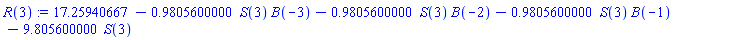 17.25940667-.9805600000*S(3)*B(-3)-.9805600000*S(3)*B(-2)-.9805600000*S(3)*B(-1)-9.805600000*S(3)
