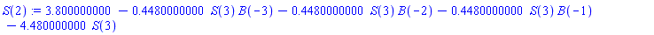 3.800000000-.4480000000*S(3)*B(-3)-.4480000000*S(3)*B(-2)-.4480000000*S(3)*B(-1)-4.480000000*S(3)