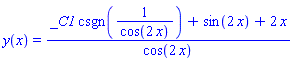 y(x) = (_C1*csgn(1/cos(2*x))+sin(2*x)+2*x)/cos(2*x)