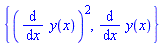 {(diff(y(x), x))^2, diff(y(x), x)}