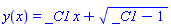 y(x) = _C1*x+(_C1-1)^(1/2)