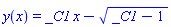 y(x) = _C1*x-(_C1-1)^(1/2)