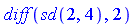 diff(sd(2, 4), 2)