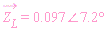 "(Z[L])=0.097&angle;7.2&deg;"