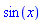 sin(x)