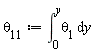 theta[11] := int(theta[1], y = 0 .. y)