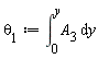 theta[1] := int(A[3], y = 0 .. y)