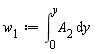 w[1] := int(A[2], y = 0 .. y)