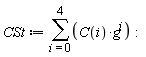 CSt := sum(C(i)*g^i, i = 0 .. 4):