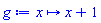 proc (x) options operator, arrow; x+1 end proc