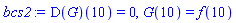 (D(G))(10) = 0, G(10) = f(10)