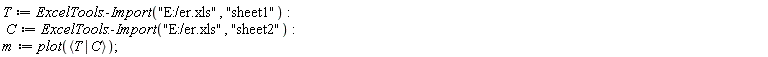 T := ExcelTools:-Import("E:/er.xls", "sheet1"):